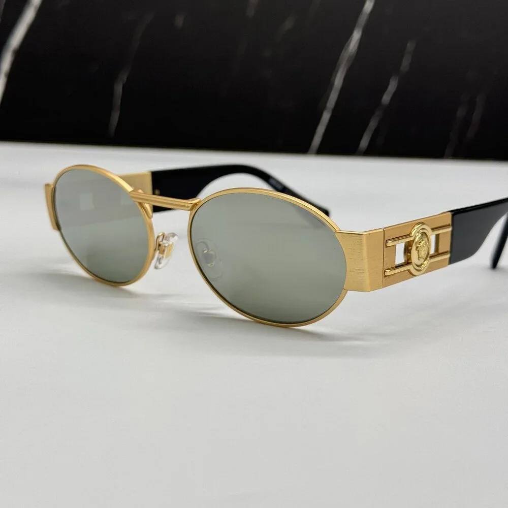 NEW VERSACE VE2264 1002/30 SUNGLASSES MOD 2264 GOLD UNISEX VERSACE VE2264 100230